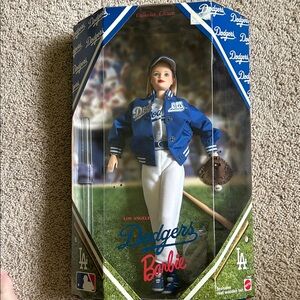 Barbie Dodgers Collector Doll in Blue and White